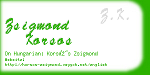 zsigmond korsos business card